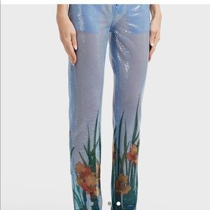 Adam Selman Sheer Sequin Pant
